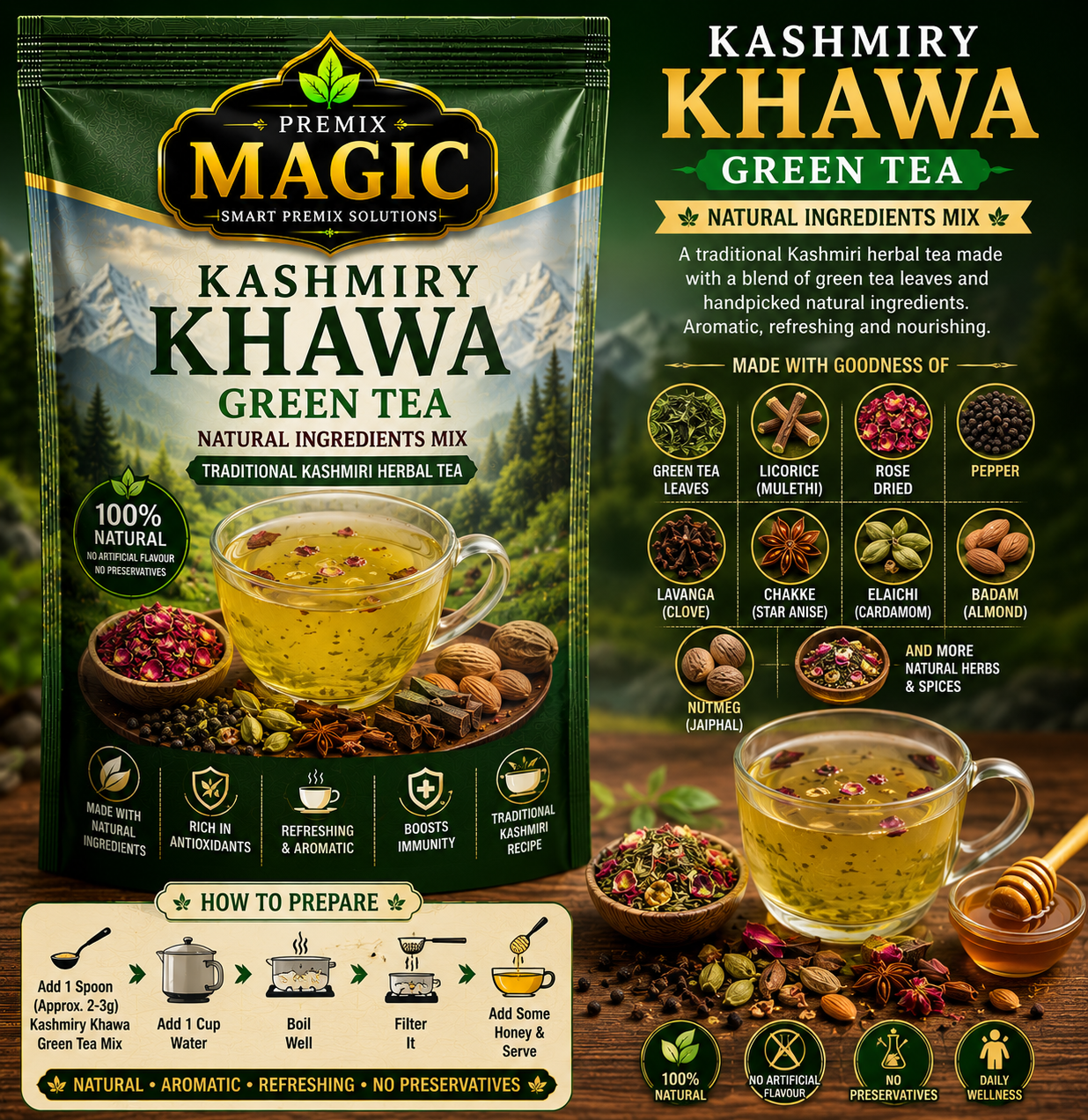 KASHMIRY KHAWA GREEN TEA