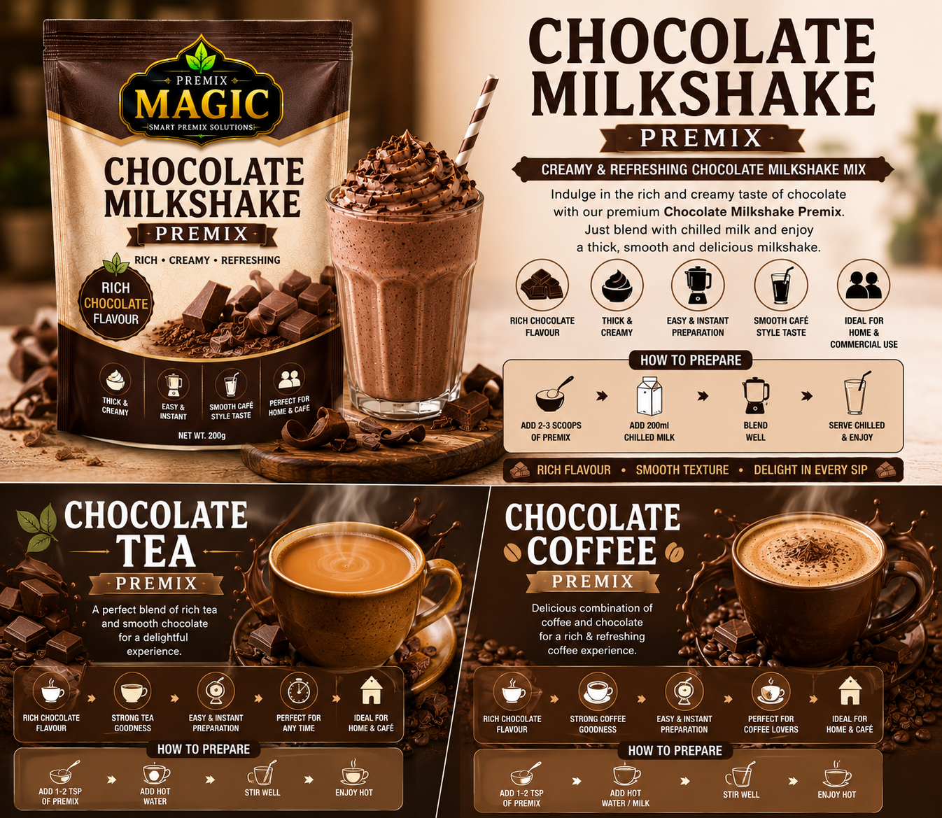 CHOCOLATE MILK SHAKE PREMIX