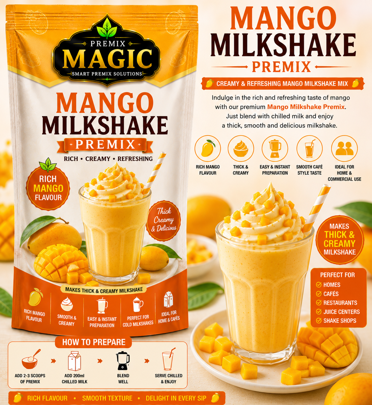 MANGO MILKSHAKE PREMIX