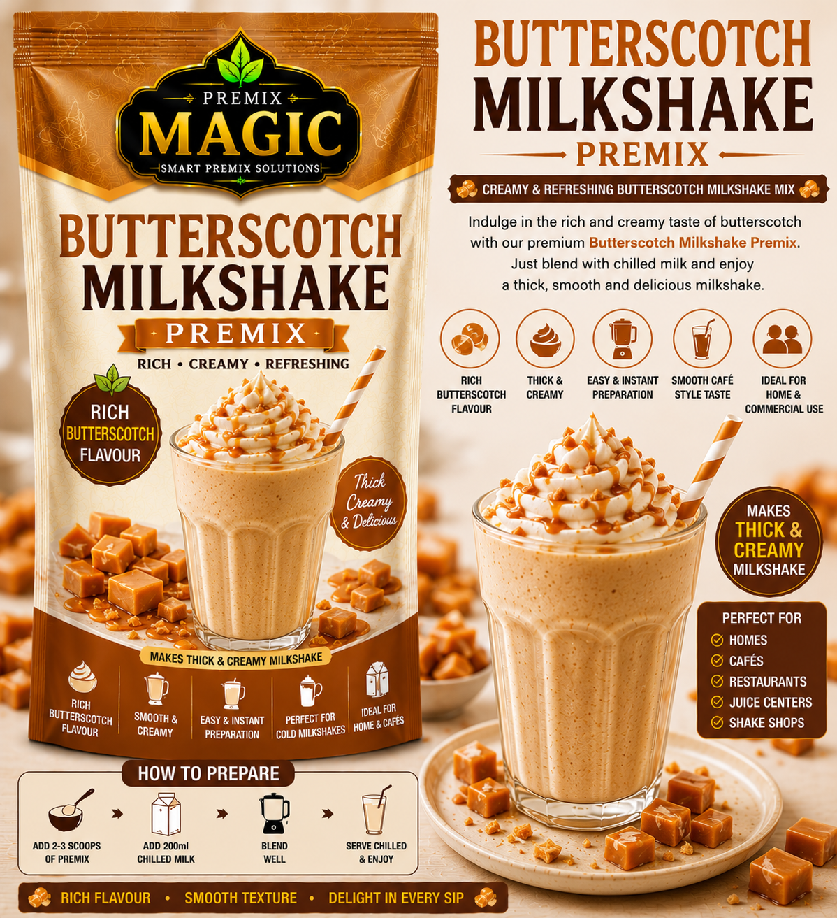 BUTTERSCOCH MILKSHAKE PREMIX