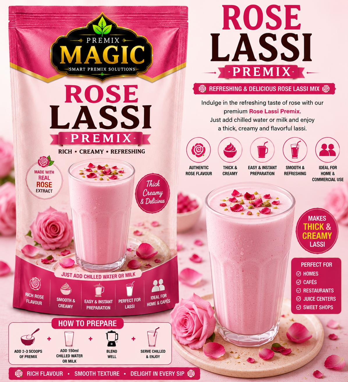 ROSE LASSI PREMIX