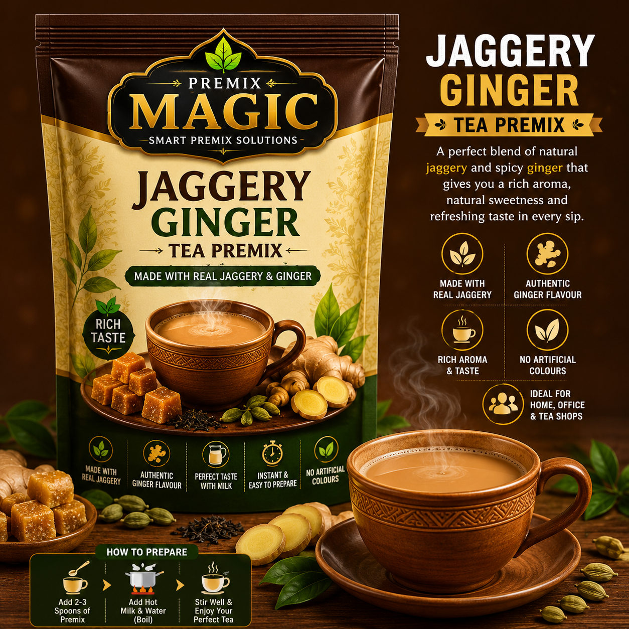 JAGGERY GINGER TEA PREMIX