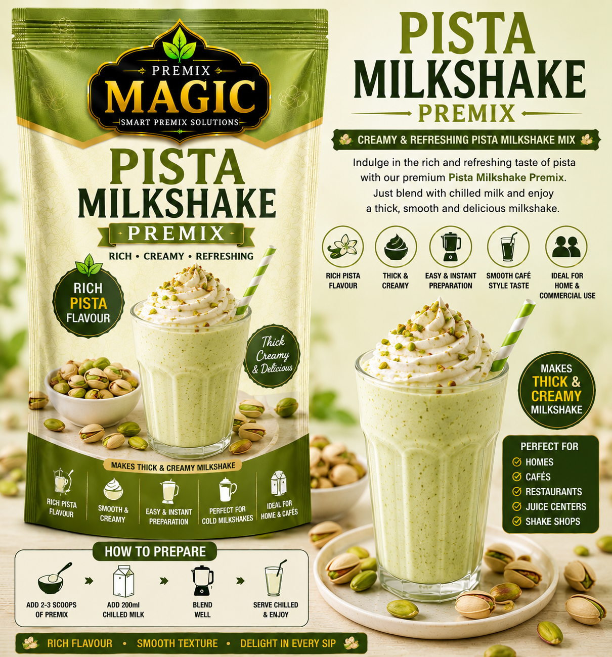 PISTA MILKSHAKE PREMIX